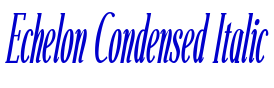 Echelon Condensed Italic 字体